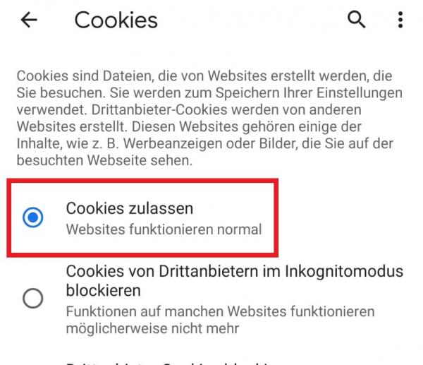 3rdParty cookies chrome mobile 3